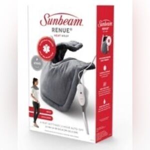 Sunbeam, renew, reusable neck, shoulder, Adjustable heat heating pad
